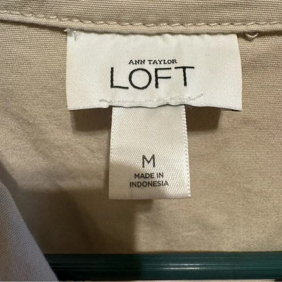 Anne Taylor Loft Khaki Women’s Button Down Jacket Sz M - Picture 4 of 11